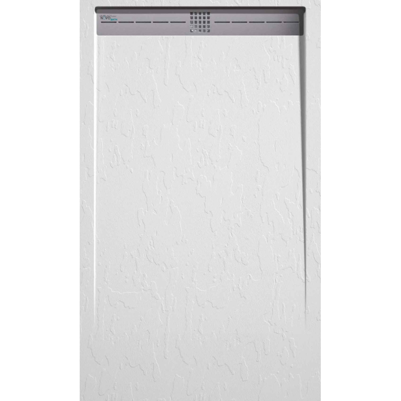 Plato de ducha de resina  Lime | Textura pizarra | carga mineral válvula y rejilla incluida