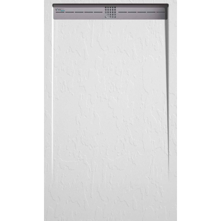 Plato de ducha de resina  Lime | Textura pizarra | carga mineral válvula y rejilla incluida