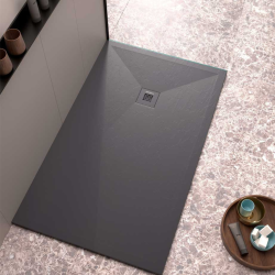 Plato de ducha Classic | Textura lisa | carga mineral válvula incluida