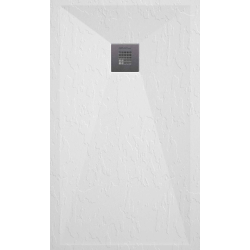 Plato de ducha Classic | Textura pizarra | carga mineral válvula incluida