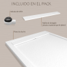 Plato de ducha Large | Textura pizarra | carga mineral válvula y rejilla incluida