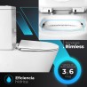Pack Inodoro completo compact round rimless blanco con tapa amortiguada UF