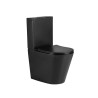 Pack Inodoro completo compact round rimless negro con tapa amortiguada UF