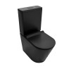 Pack Inodoro completo compact round rimless negro con tapa amortiguada UF
