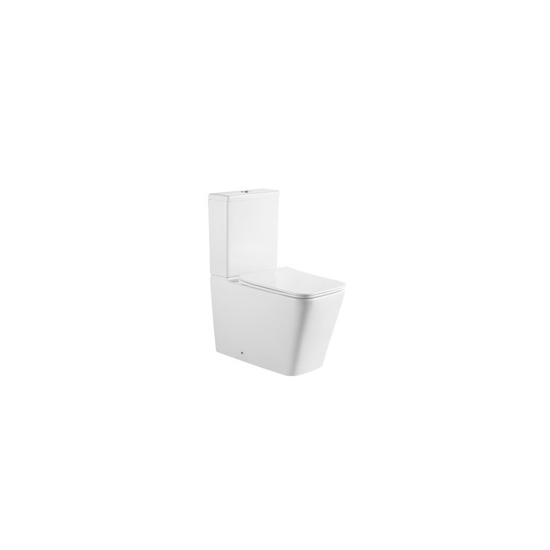 Pack Inodoro completo compact square rimless blanco con tapa amortiguada UF