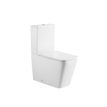 Pack Inodoro completo compact square rimless blanco con tapa amortiguada UF