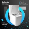Pack Inodoro completo compact square rimless blanco con tapa amortiguada UF