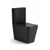 Pack Inodoro completo compact square rimless negro con tapa amortiguada UF