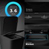 Pack Inodoro completo compact square rimless negro con tapa amortiguada UF