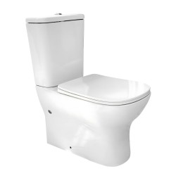 Pack Inodoro completo compacto con rimles y tapa amor en UF. Doble descarga