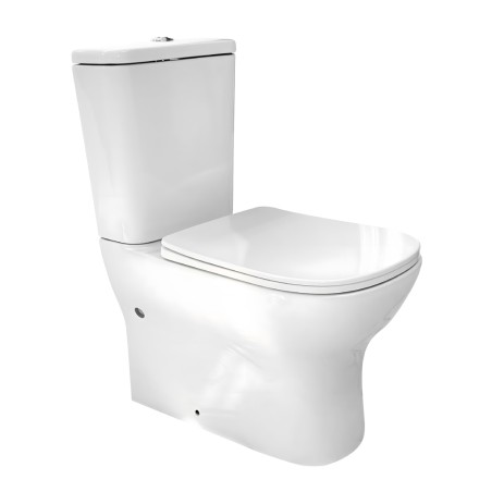 Pack Inodoro completo compacto con rimles y tapa amor en UF. Doble descarga