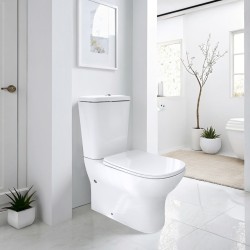 Pack Inodoro completo compacto con rimles y tapa amor en UF. Doble descarga