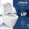 Pack Inodoro completo compact redondo rimles blanco con tapa amortiguada UF