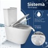 Pack Inodoro completo compact redondo rimles blanco con tapa amortiguada UF
