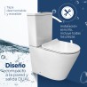 Pack Inodoro completo compact redondo rimles blanco con tapa amortiguada UF