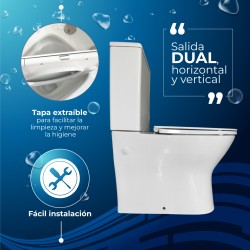 Pack Inodoro completo tapa UF y rimless con doble descarga