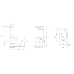 Pack Inodoro completo movilidad reducida rimless blanco con tapa amortiguada UF
