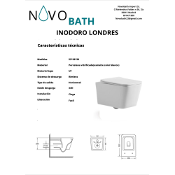 Pack Indoro suspendido cuadrado blanco con tapa amortiguada UF