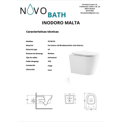 Pack Indoro suspendido redondo blanco con tapa amortiguada UF