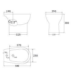 Bide fabricado en porcelana blanca de alta calidad