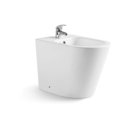 Bidé redondo fabricado en porcelana blanca de alta calidad