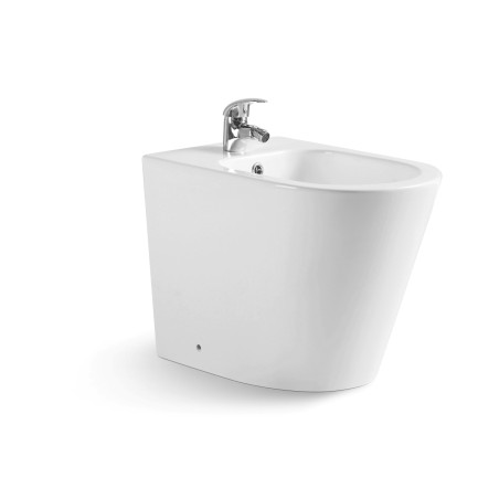 Bidé redondo fabricado en porcelana blanca de alta calidad