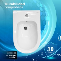 Bidé redondo fabricado en porcelana blanca de alta calidad