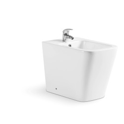 Bidé cuadrado, fabricado en porcelana blanca de alta calidad