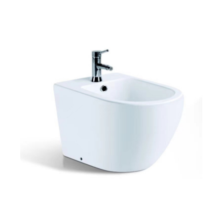Bidé  redondeado de cerámica blanca de alta calidad