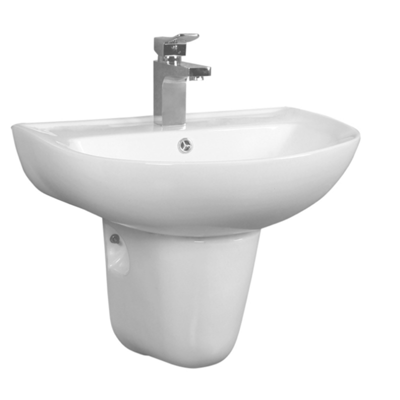 Lavabo con Pedestal de porcelana blanca