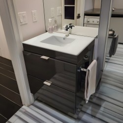 Encimera de porcelana blanca de 120 cm