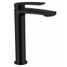 Monomando para  lavabo de caño alto 242mm Malibú, cuerpo en latón NEGRO, cartucho cerámico de 35mm