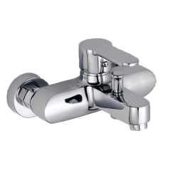 Grifería monomando para bañera Lisboa, incluye soporte articualdo y flexo de metal reforzado