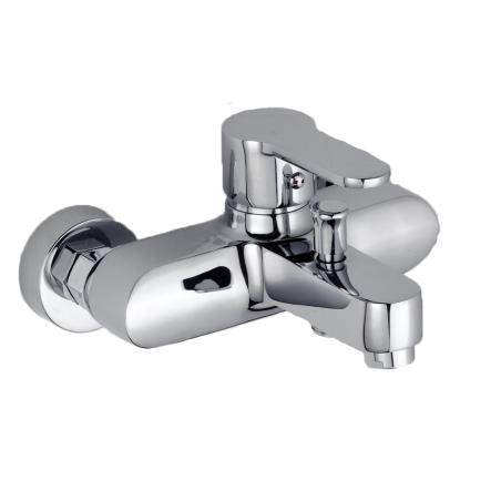 Grifería monomando para bañera Lisboa, incluye soporte articualdo y flexo de metal reforzado