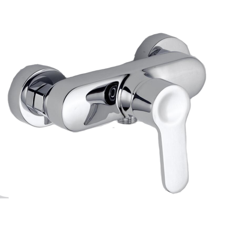 Grifería monomando para ducha Lisboa, incluye soporte articualdo y flexo de metal reforzado